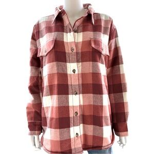 NWT Natural Reflections Sherpa Lined Heavy Flannel Jacket Size Medium